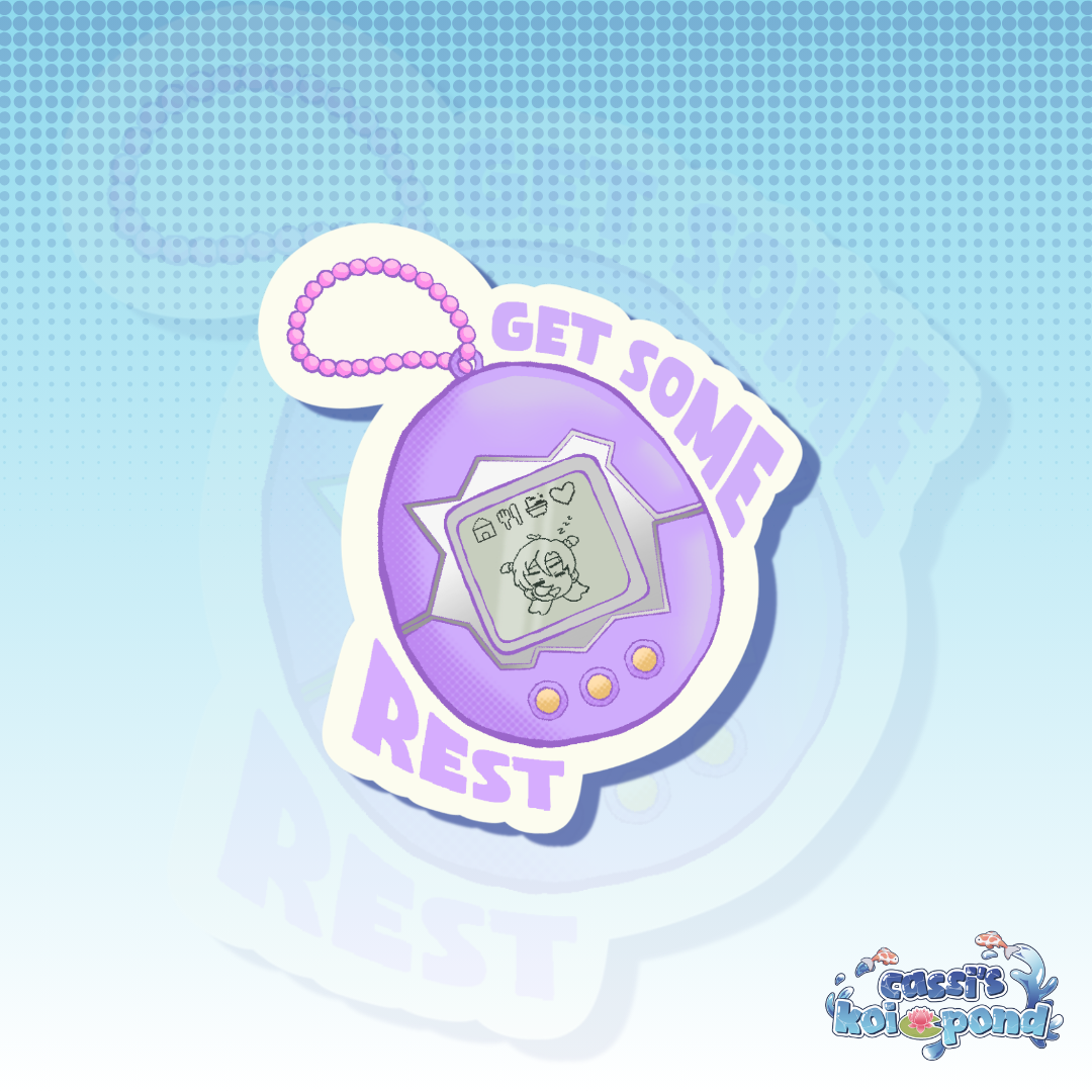 Self Care OC Tamagotchi - 2.5” Vinyl Sticker