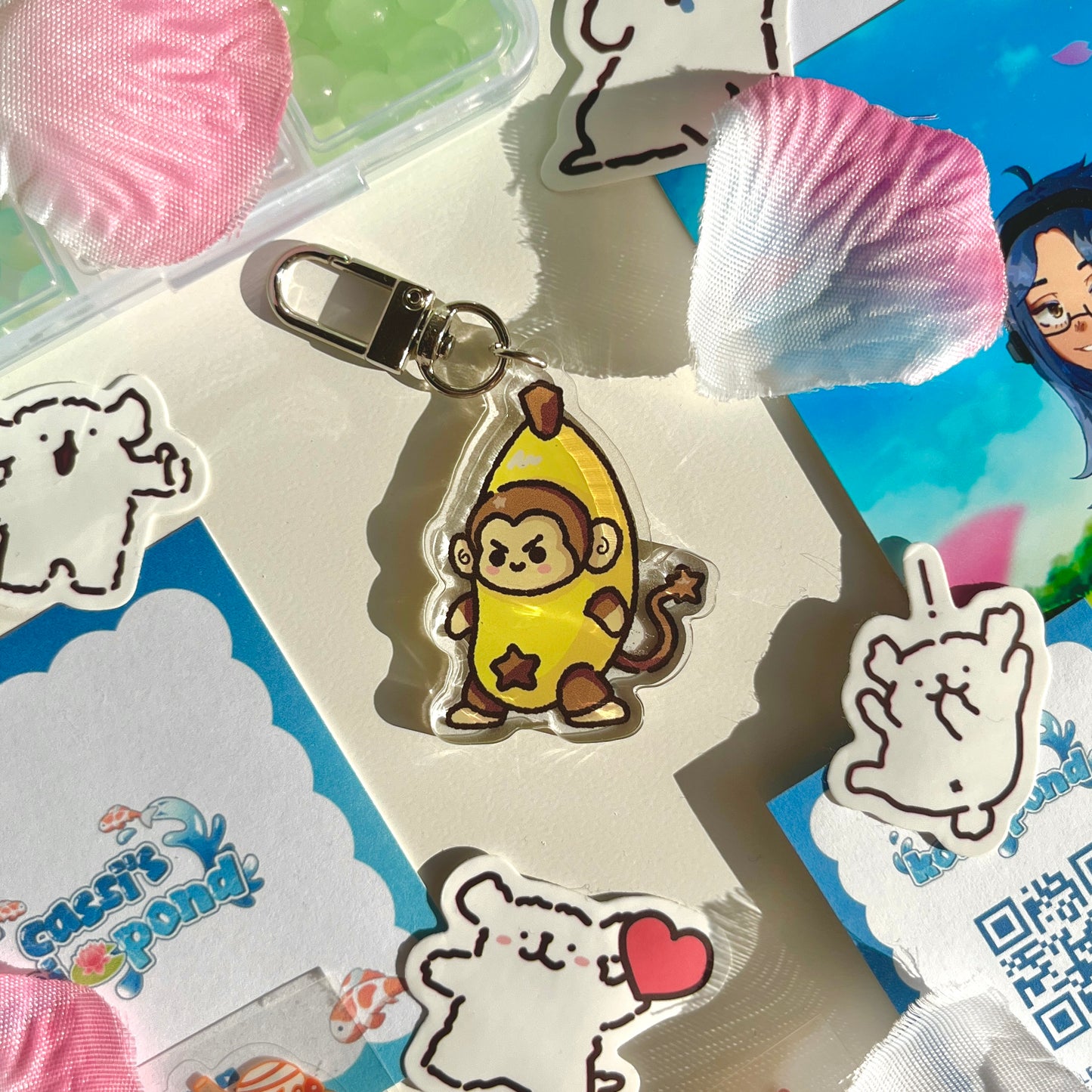Banana Monkey - 2” Acrylic Keychain