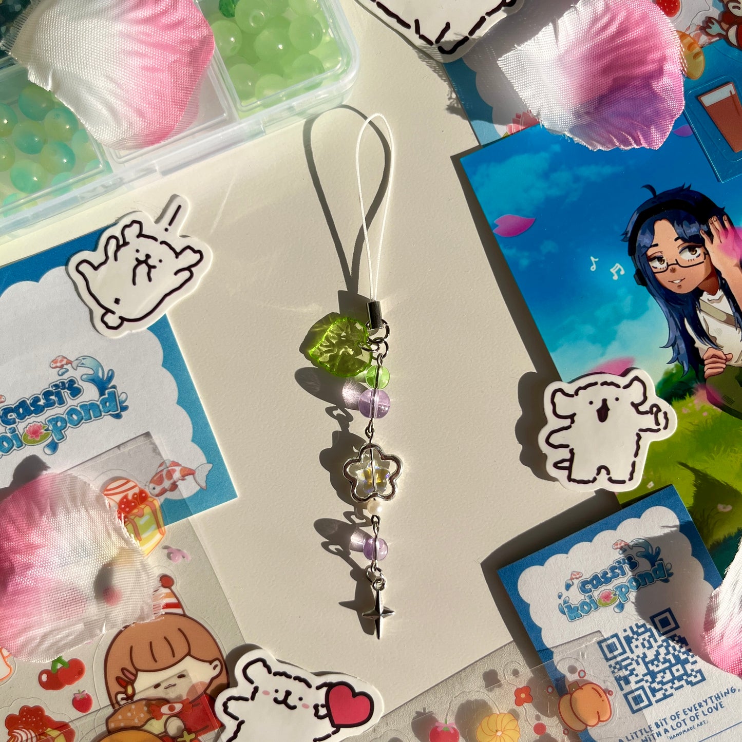 Green, Purple & Clear (Under 35 Minutes Series) - Phone Charm