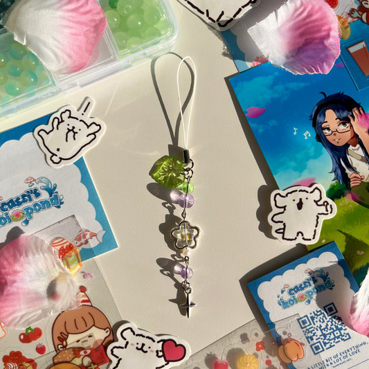 Green, Purple & Clear (Under 35 Minutes Series) - Phone Charm