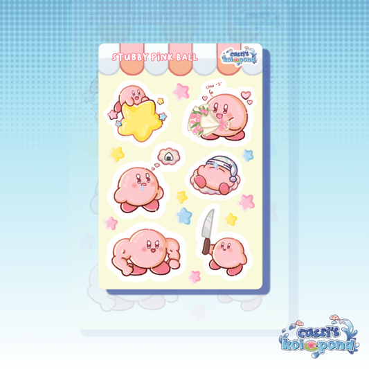 Kirby - 4” x 6” Vinyl Sticker Sheet