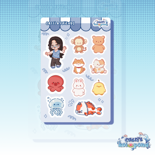 Cassi & Friends - 4” x 6” Vinyl Sticker Sheet